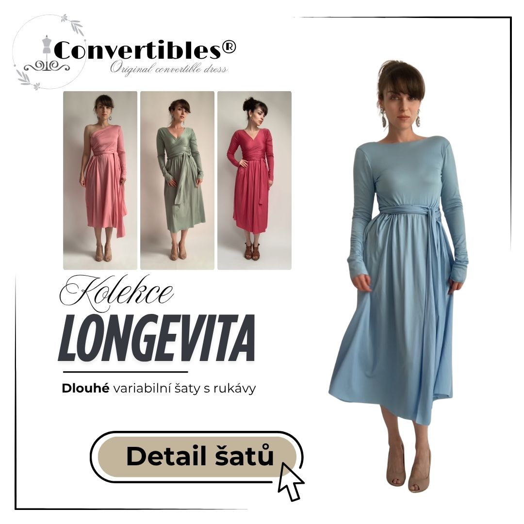 Variabilní šaty s rukávy pro družičky NILPLA